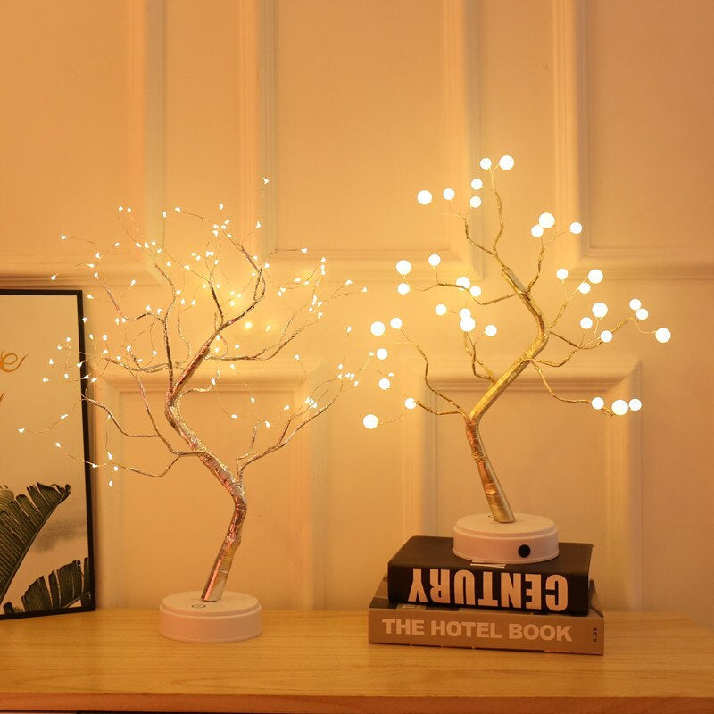 Tabletop Tree Lamp with Decorative LED Lights